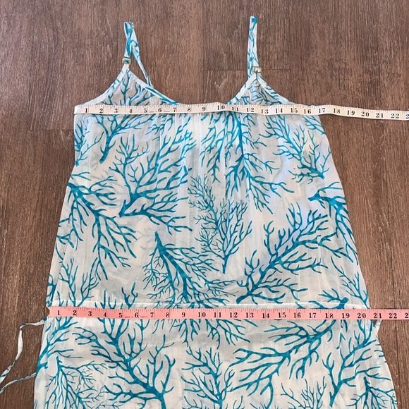 NWOT Michael Kors 'Latana' Cotton Cover-Up Maxi Dress ~ in Light Blue and White - Picture 7 of 15